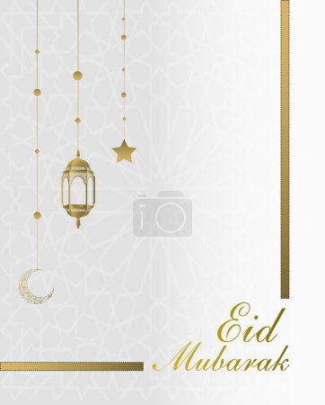  Eid Mubarak luxuriöses Design kreativen Vektor. Premium-Eid-Gruß-Vorlage
