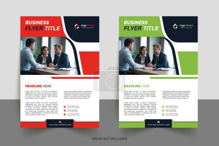 business flyer modern template, Corporate business leaflet Pro Vector