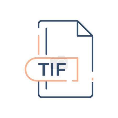 TIF-Icon im Dateiformat. Symbol der TIF-Verlängerung.