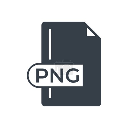 PNG File Format Icon. PNG extension filled icon.