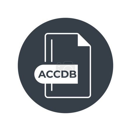 Icono de formato de archivo ACCDB. Icono lleno de extensión ACCDB.
