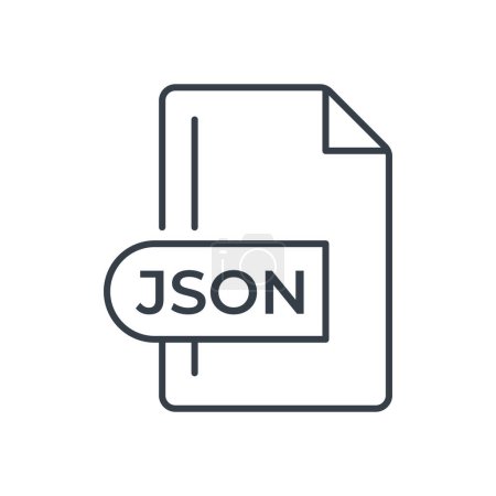 JSON Dateiformat-Symbol. Symbol für die JSON-Verlängerung.