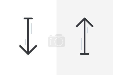 Arrow Key icon set vector. Arrow Key icon vector isolated on white background
