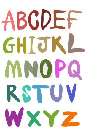 Téléchargez les photos : Alphabet ABC lettres avec de belles et mignonnes couleurs Pour l'éducation des enfants de la maternelle - en image libre de droit