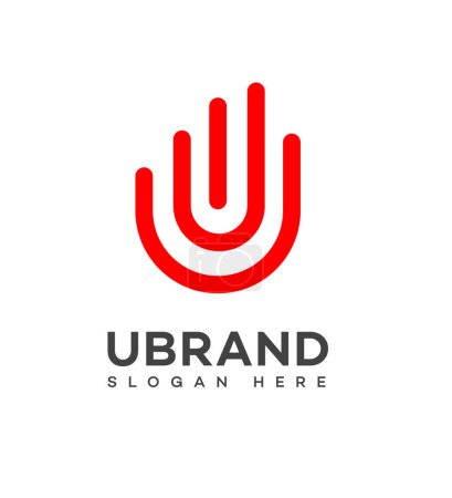 Illustration for U Letter Logo Icon Brand Identity Sign Symbol Template - Royalty Free Image