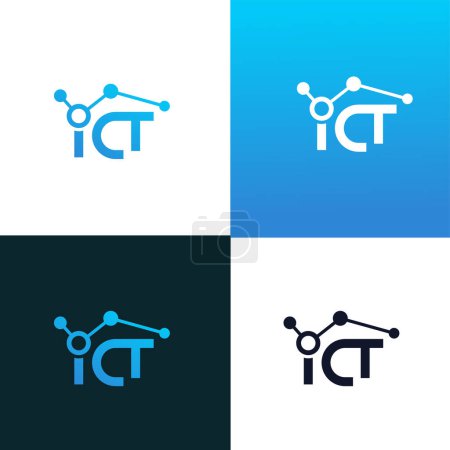 Illustration for Ict logo Sign Symbol Template - Royalty Free Image
