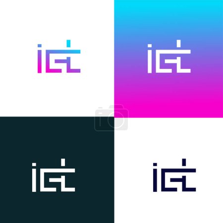 Illustration for Ict logo Sign Symbol Template - Royalty Free Image