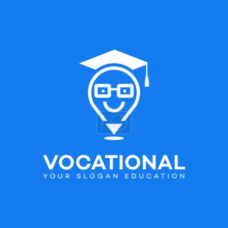 Illustration for Vocational education logo Template - Royalty Free Image