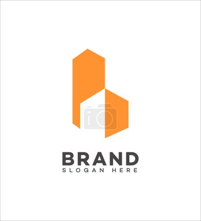B Carta Logo Plantilla icono