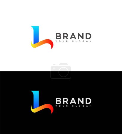 L lettre logo icône marque signe d'identité, L lettre symbole modèle 