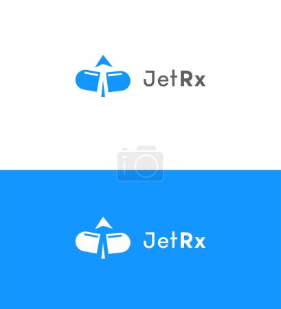 Modèle de symbole de signe d'identité de logo JetRX  