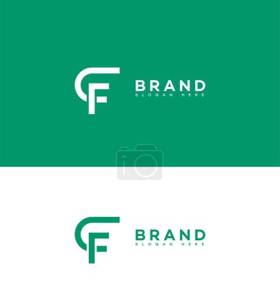 CF FC Carta Logo Plantilla de símbolo de signo de identidad