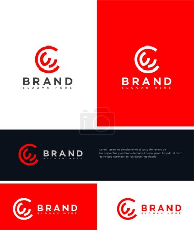 CW, WC Letter Logo Identity Sign Symbol Template