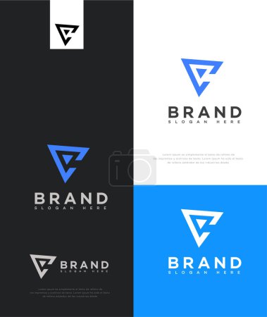 CV, VC Letter Logo Identity Sign Symbol Template