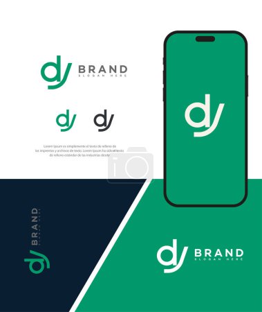 DY, YD Carta Logo Identidad Signo Símbolo Plantilla