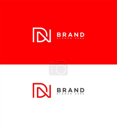 DN, ND Buchstabe Logo Identitätszeichen Symbolvorlage