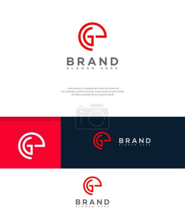 EG, GE Modèle de symbole de signe d'identité de logo de lettre