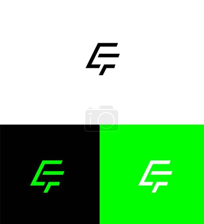 EF, FE Modèle de symbole de signe d'identité de logo de lettre