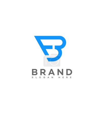 FB, BF Buchstabe Logo Identitätszeichen Symbol Vorlage