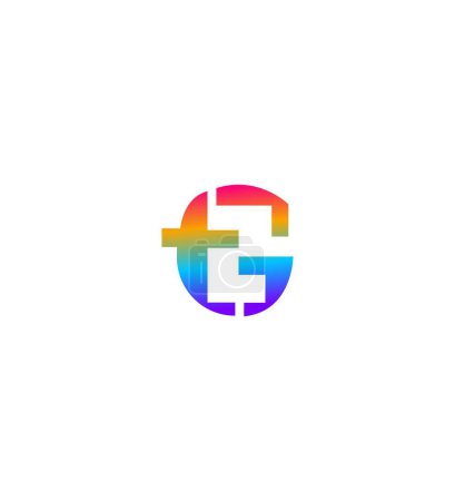 GT, TG Carta Logo Identidad Signo Símbolo Plantilla