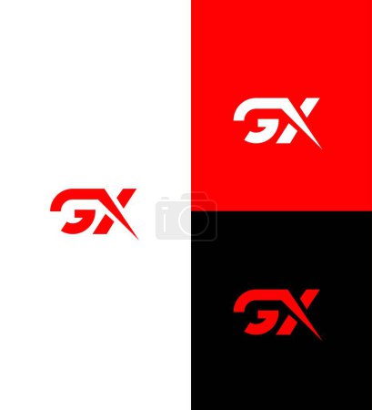 Plantilla de símbolo de signo de identidad de logotipo de letra GX, XG