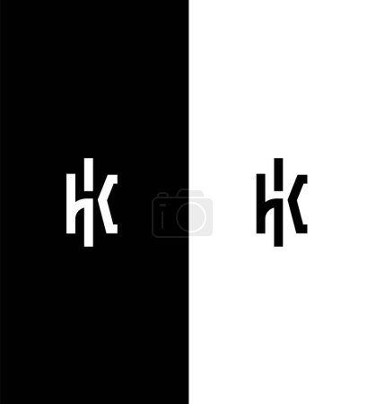 HK, KH Letter Logo Identity Sign Symbol Template