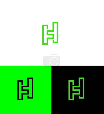 HS, SH Carta Logo Plantilla de símbolo de signo de identidad