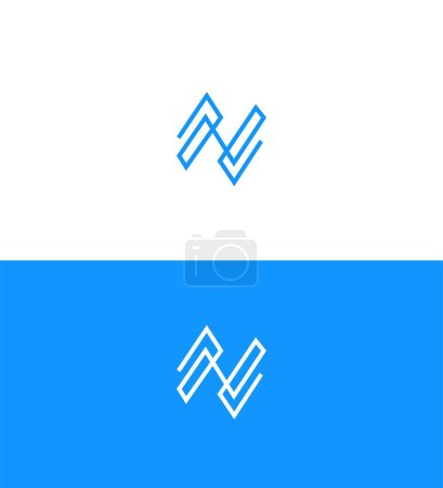 Modèle de symbole de signe d'identité de logo de lettre de NN