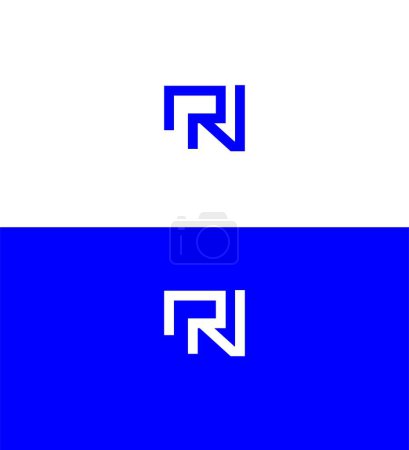 NR, RN Modèle de symbole de signe d'identité de logo de lettre