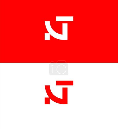 Plantilla de símbolo de signo de identidad de logotipo de letra NS, SN
