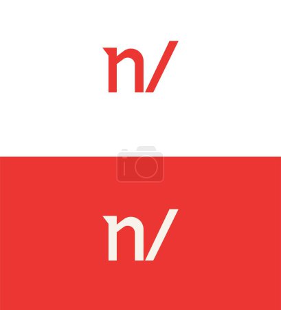 NV, VN Carta Logo Identidad Signo Símbolo Plantilla