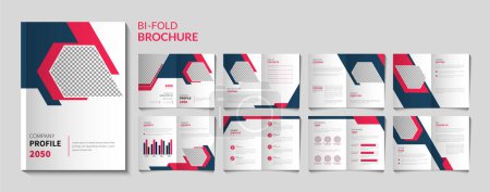 16 Seiten Broschüre Design-Vorlage und Unternehmensprofil