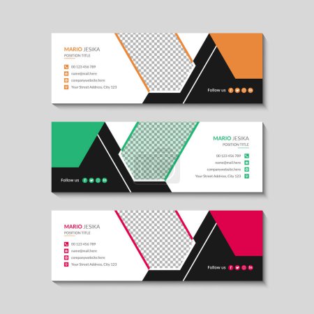 modern style business mail signature card template