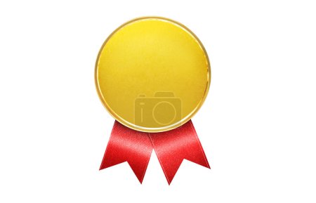 gold medal for first place isolated on white background