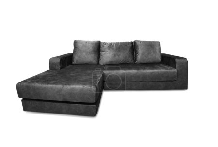 modern convertible sofa isolated on white background