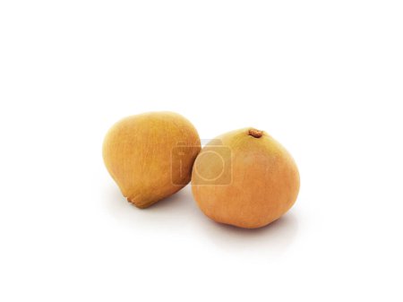 Ripe santol fruit on a white background and seasonal fruits in J