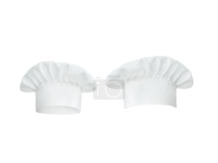 sombrero de chef blanco, aislado en blanco