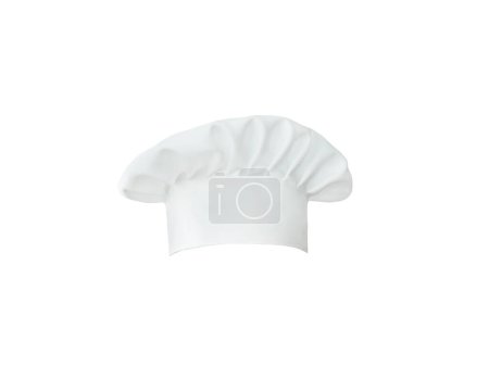 white chef hat isolated on white background