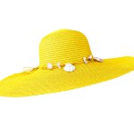 Women's hats, isolated on white background, women's beach hats, colorful hats.