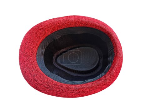 red beach hat Isolated on a white background