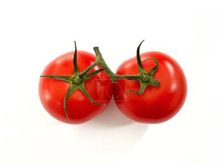 Téléchargez les photos : Quelques tomates sur fond blanc - en image libre de droit