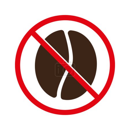 Icono de signo libre de cafeína vector