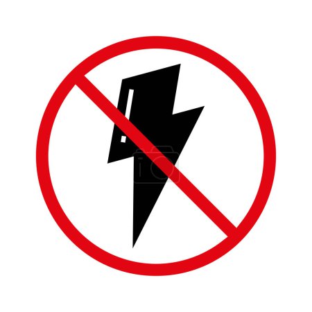 no electricity sign icon vector