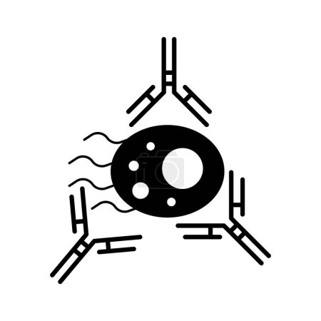 Illustration for Immune system illustration icon vector - Royalty Free Image