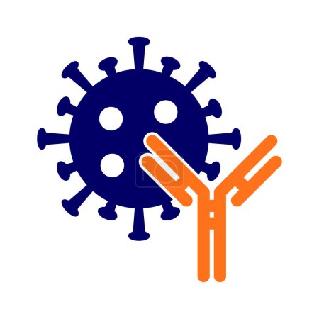 Illustration for Coronavirus antibody icon vector - Royalty Free Image