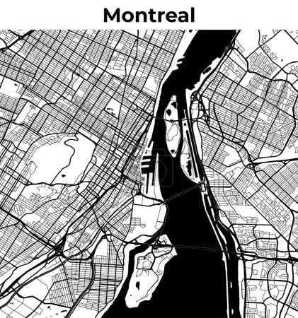 Montreal City Map, Cartography Map, Street Layout Map