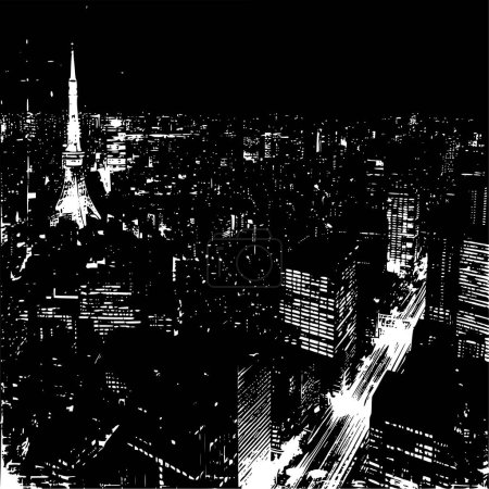 Détails architecturaux de Tokyo, X-Ray Style View of Tokyo