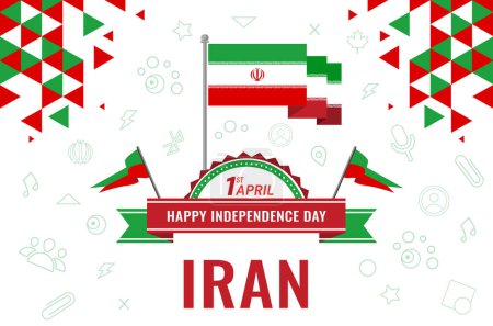 National day of Iran vector illustration. Independence day of Iran. Suitable for greeting card, poster and banner.