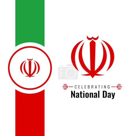 National day of Iran vector illustration. Independence day of Iran. Suitable for greeting card, poster and banner.