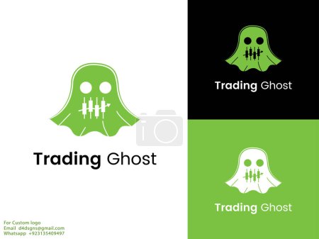 Illustration for Ghost Trading trading platform Financial logo template Trading Ghostcc - Royalty Free Image